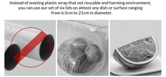 Tampas flexíveis do estiramento do silicone do produto comestível, tampa da micro-ondas do silicone para a bacia