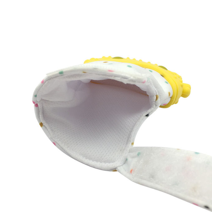 Grande melhor brinquedo Auto-reconfortante ajustável da goma que sai os dentes mastigando o mitene de proteção de Teether da mão do bebê do silicone da luva para a dor
