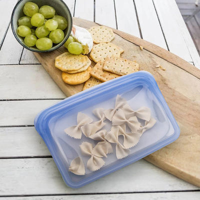 Sacos de comida de silicone transparente sem BPA Set de microondas Freezer Safe Sacos de armazenamento herméticos Várias cores