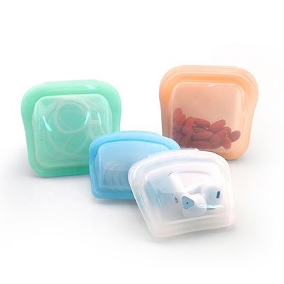 50 ml/80 ml Saco de pílulas de silicone de qualidade alimentar Eco-friendly And Reusable Silicone Food Bag For Food Storage Needs